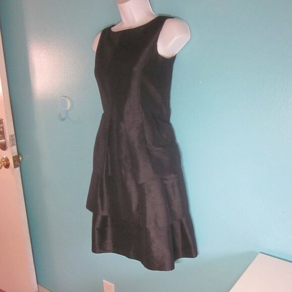 Alfred Sung Black Tiered Party Dress Size 2 - Picture 4 of 10